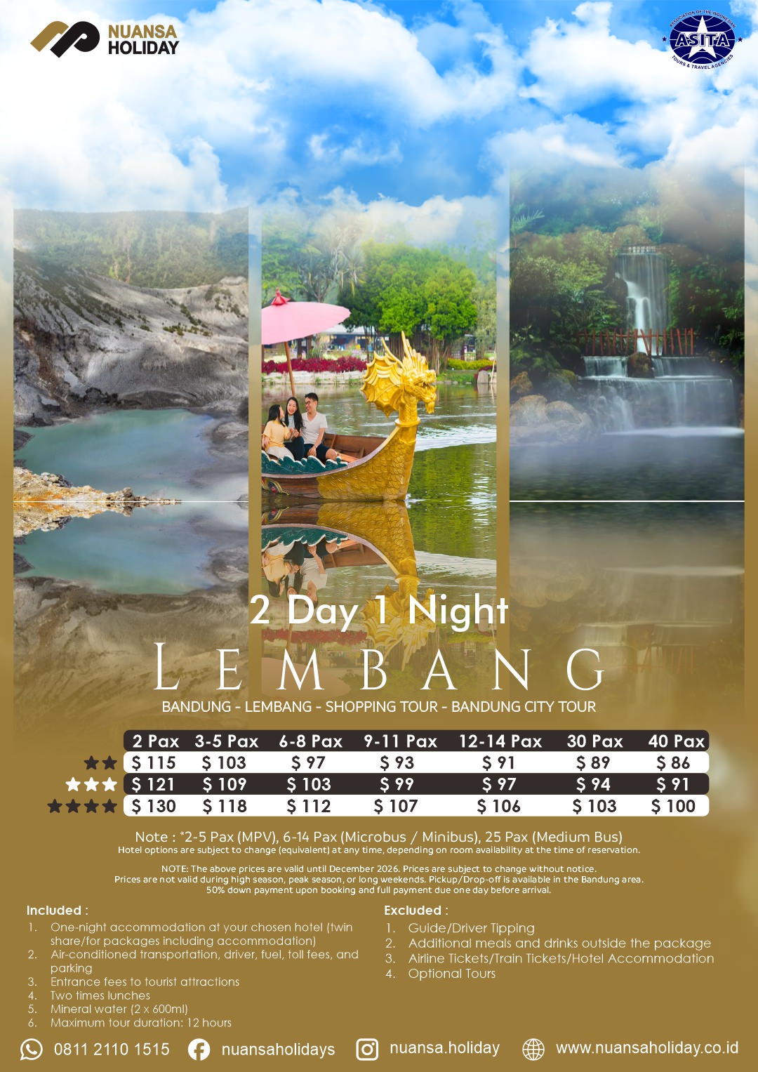 Tour Lembang 2 Days 1 Night