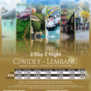 Tour Bandung – Ciwidey – Lembang 3 Days 2 Nights