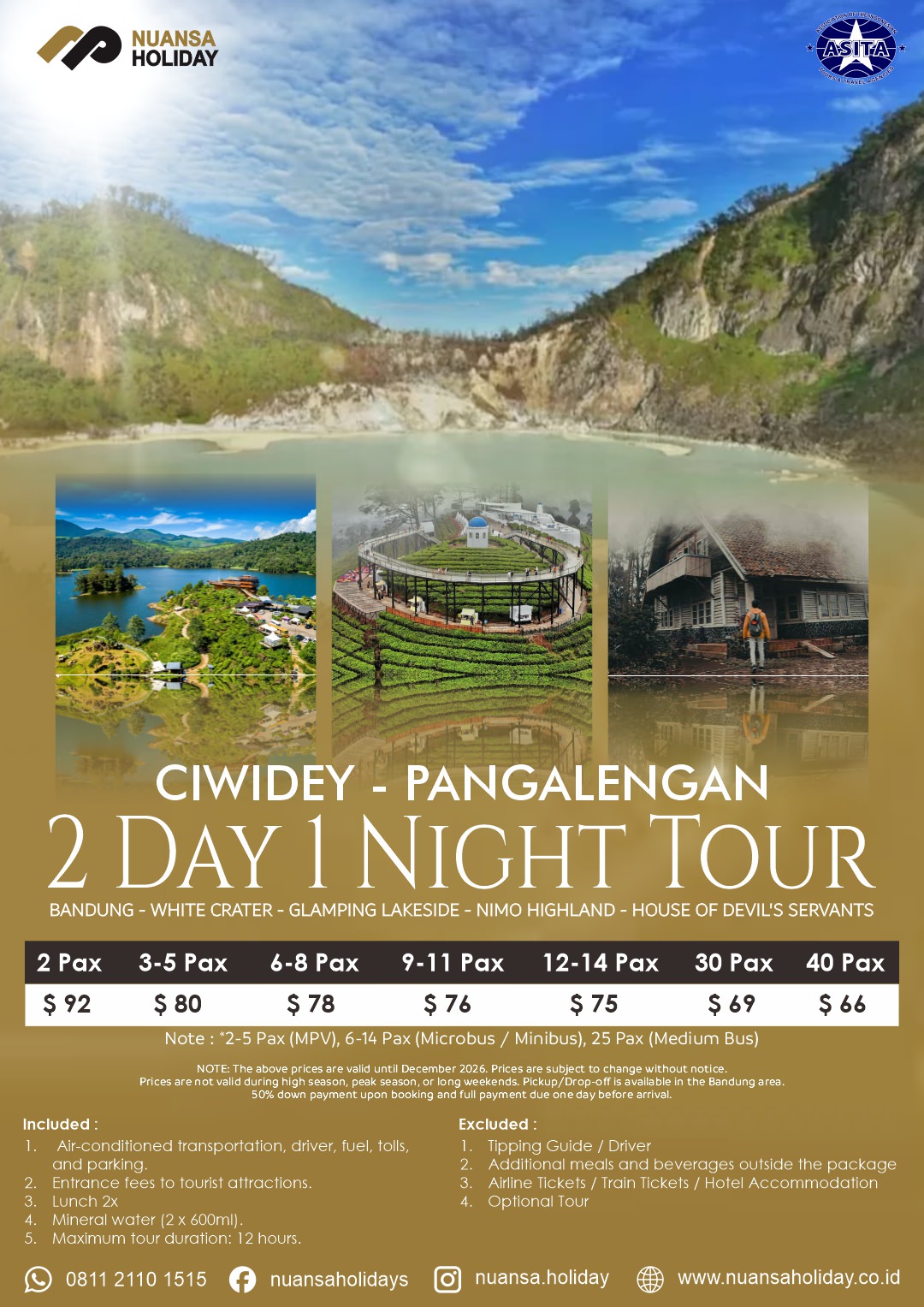 Tour Ciwidey – Tour Pangalengan 2 Days 1 Night
