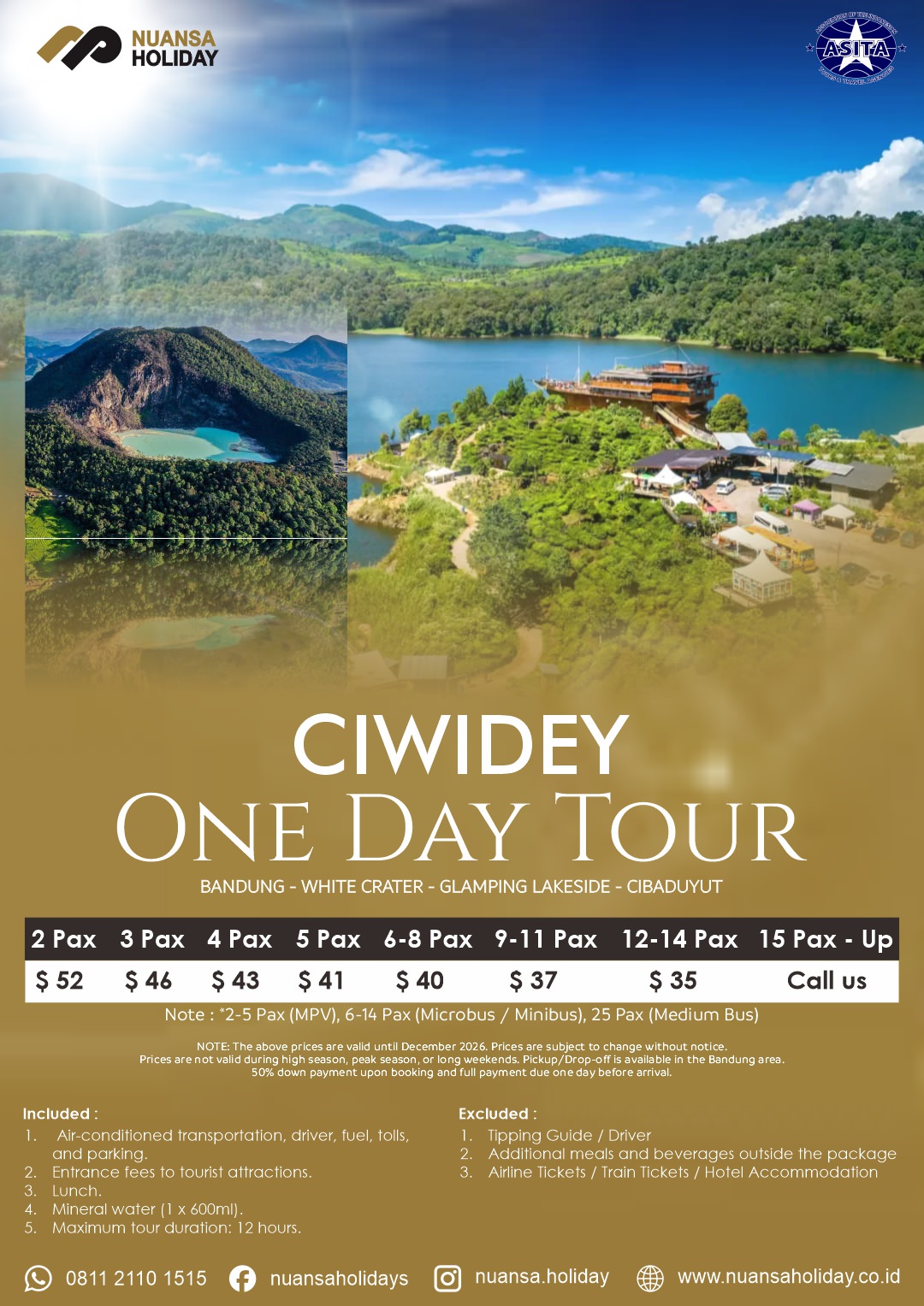 One Day Tour Ciwidey