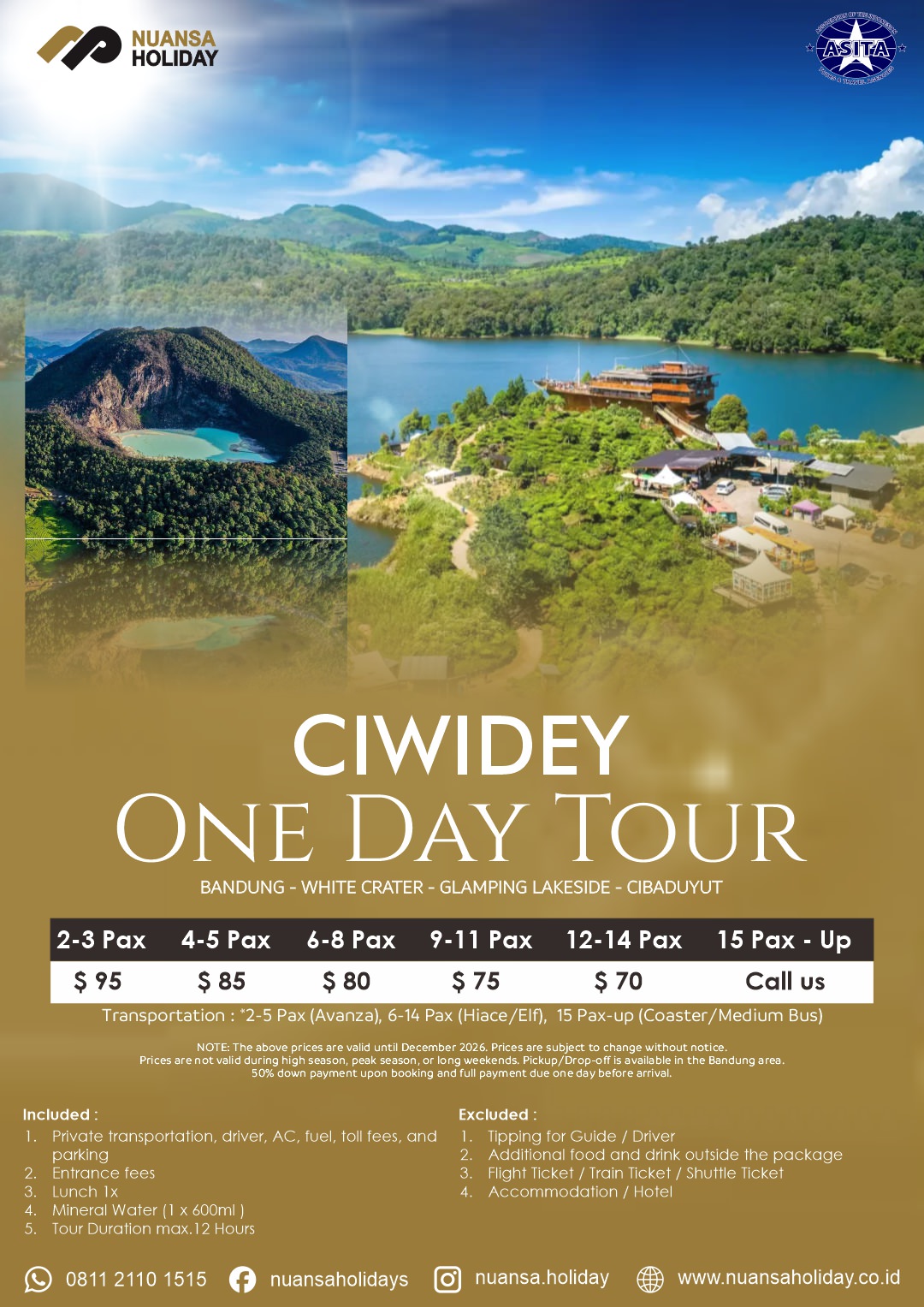 One Day Tour Ciwidey