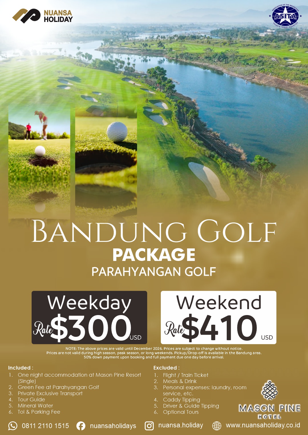 Golf Bandung Package - Kota Baru Parahyangan Golf Resort
