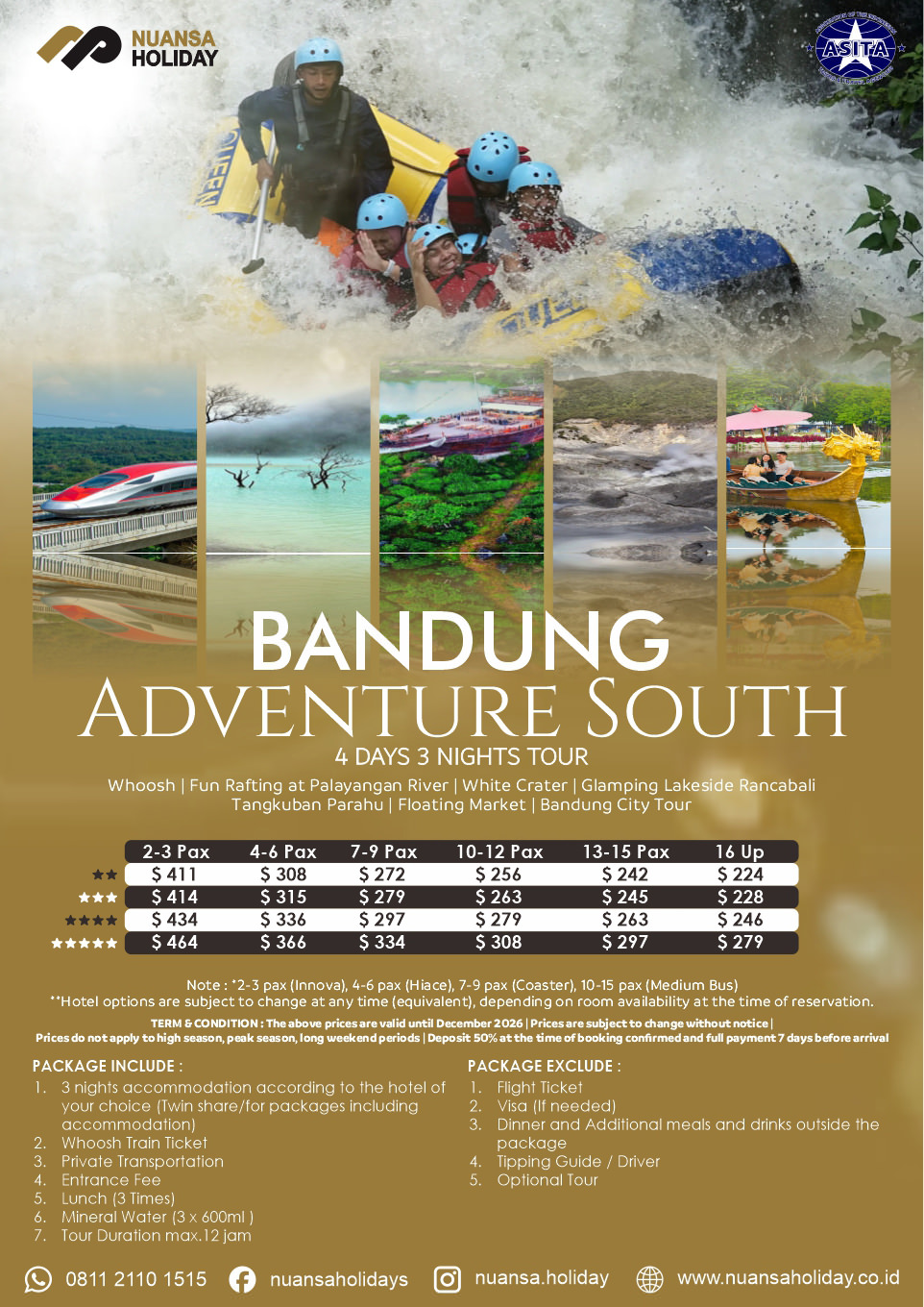 Bandung Adventure South 4 Days 3 Nights
