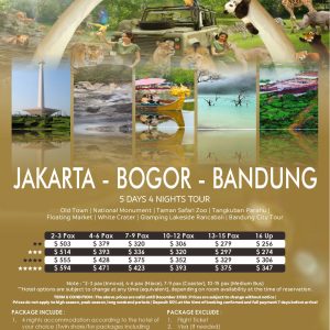 Jakarta &ndash; Bogor &ndash; Bandung Tour 5 Days 4 Nights